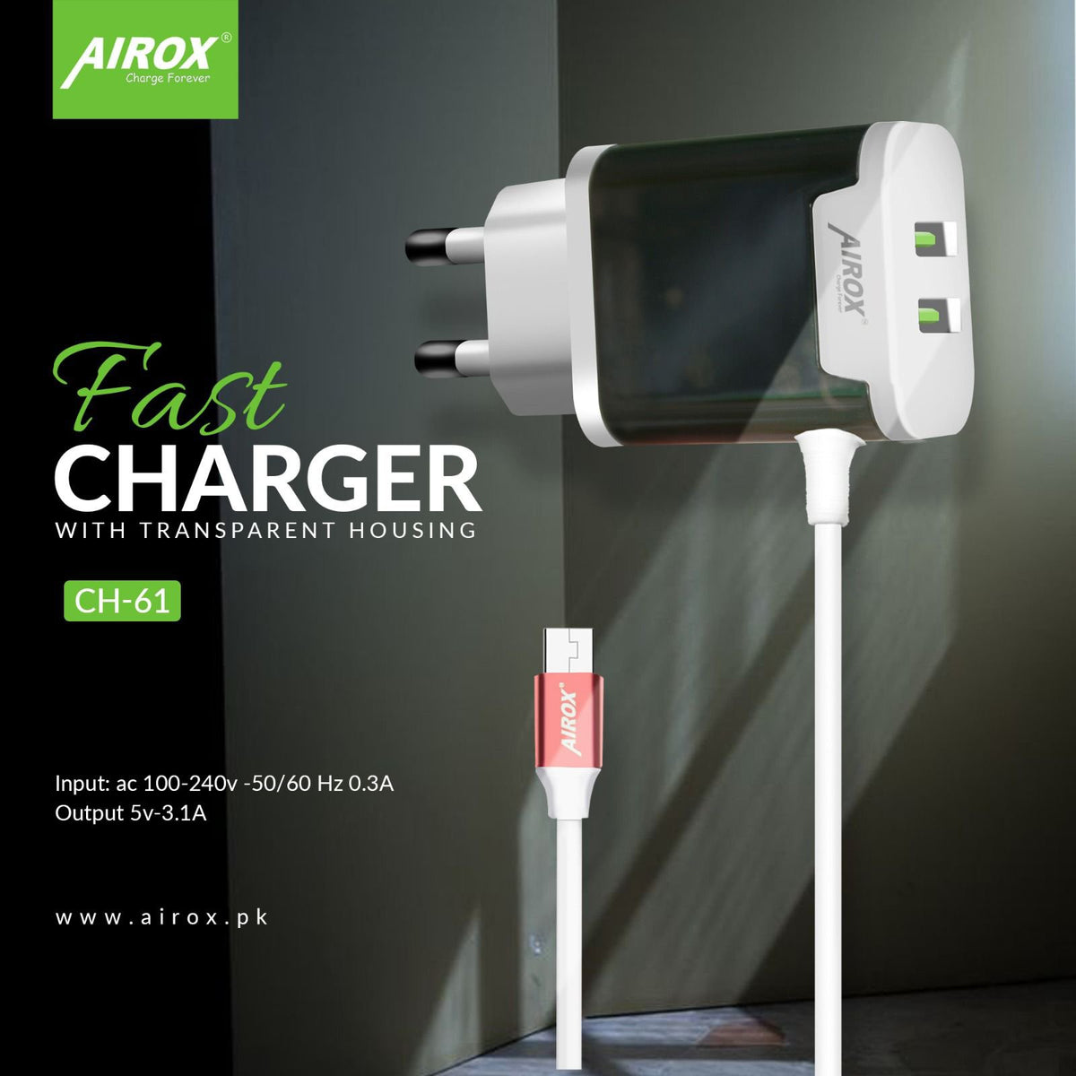 CH61 V8 Crystal Airox Charger