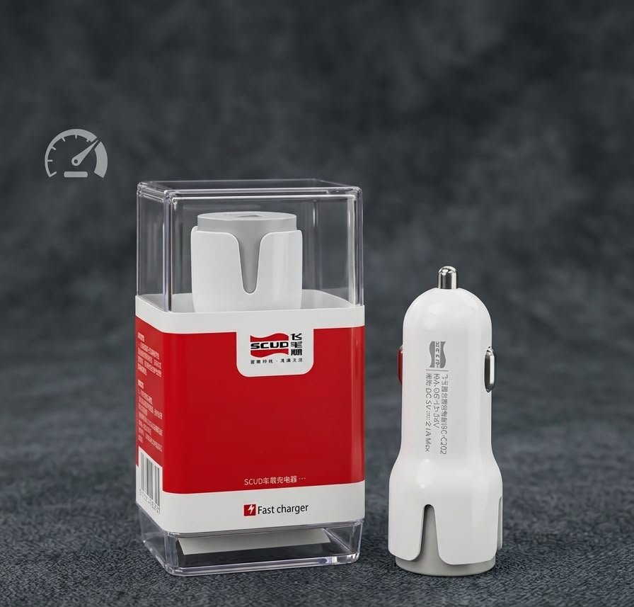 Scud C202 2.1A Dual USb Port Fast Car Charger