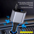 PD QC3.0 120W Retractable Car Charger 4-in-1 Fast Charge USB C Cable Cigarette Lighter Adapter for IPhone for Huawei for Samsung