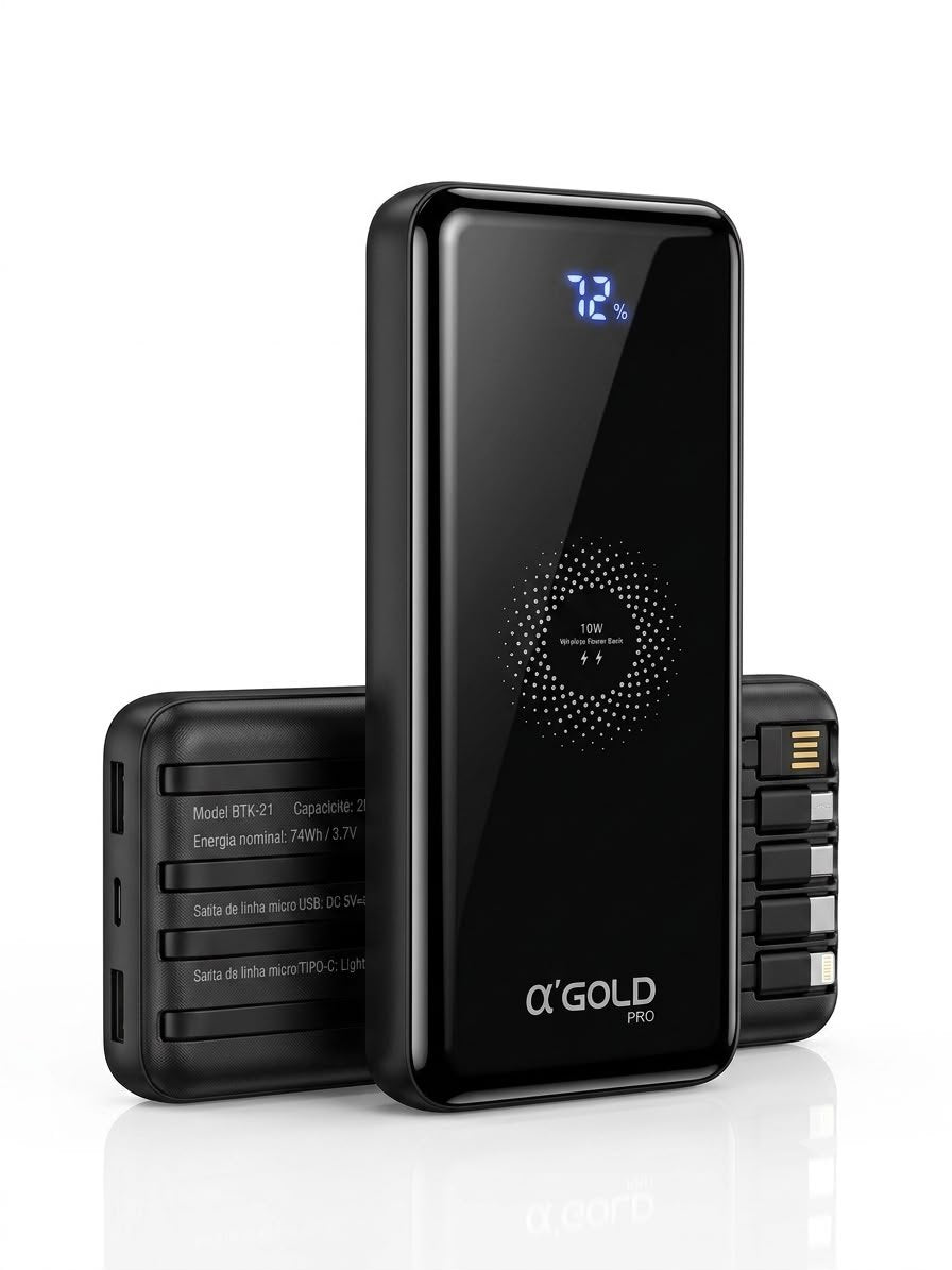 A Gold Bte21 20000Mah Wireless Power Bank Loos P | HA-Mobiles Pakistan