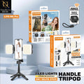 PLOKAMA LIVE-M6 Pro 3-in-1 Handle Tripod Selfie Stick with 2 LED Lights, Adjustable 3-Color Lighting, Remote Shutter & Phone Holder for Vlogging, Reels, Live Streaming & Photography
