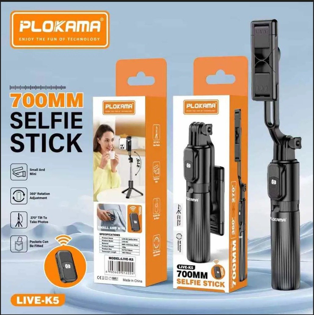 PLOKAMA K5 SELFIE STICK WITH REMOTE
