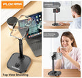 Plokama DT-80 Tabletop Phone & Tablet Holder – Adjustable 360° Rotating Stand for Hands-Free Viewing, Live Streaming, Desk & Office Use
