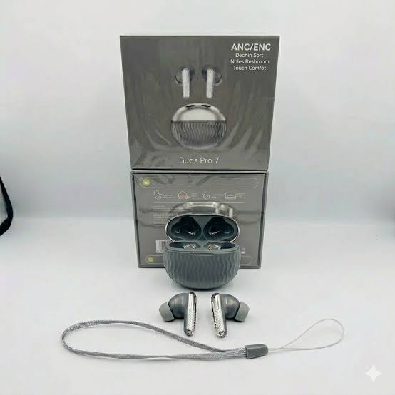 Buds Pro 7 True Wireless Earbuds – Hybrid ANC + ENC Double Noise Reduction TWS