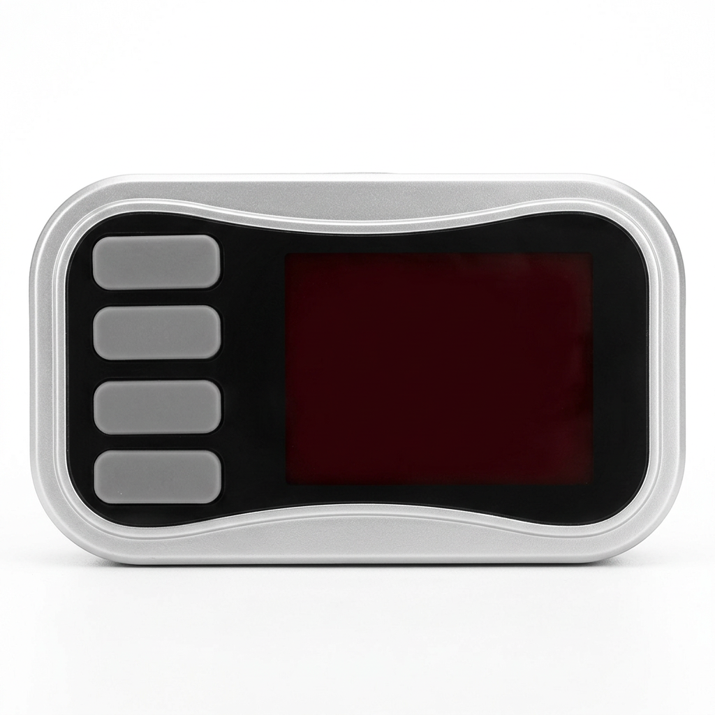 Car charger front display and button detail