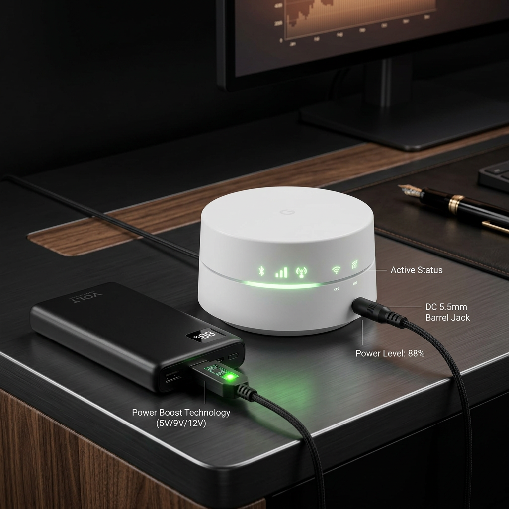 Power Boost Cable - WiFi Router Powered by Power Bank