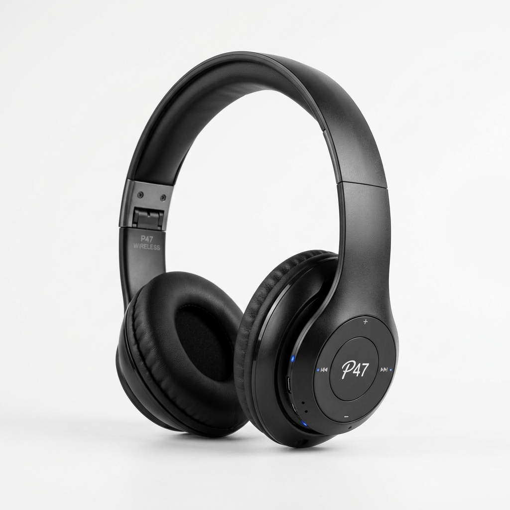 P47 Wireless Headphones - Black